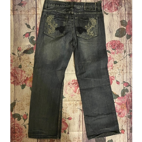 Lot of 2 Menβs Helix Jeans 32/30 Boot Distressed Denim - Picture 3 of 11